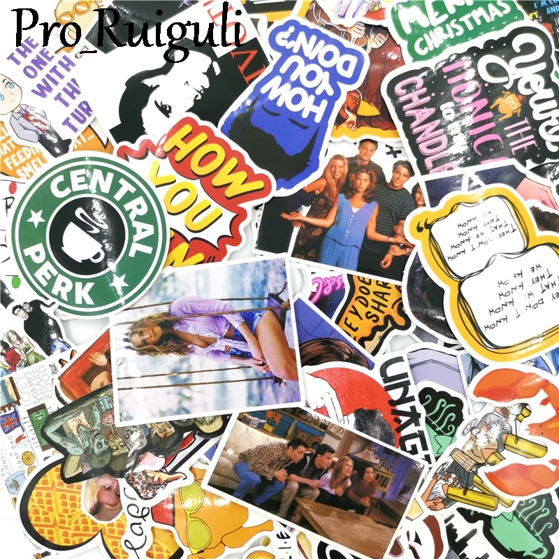 100 шт. с надписью ТВ шоу Friends (наклейки Пастер герои мультфильмов аниме смешные