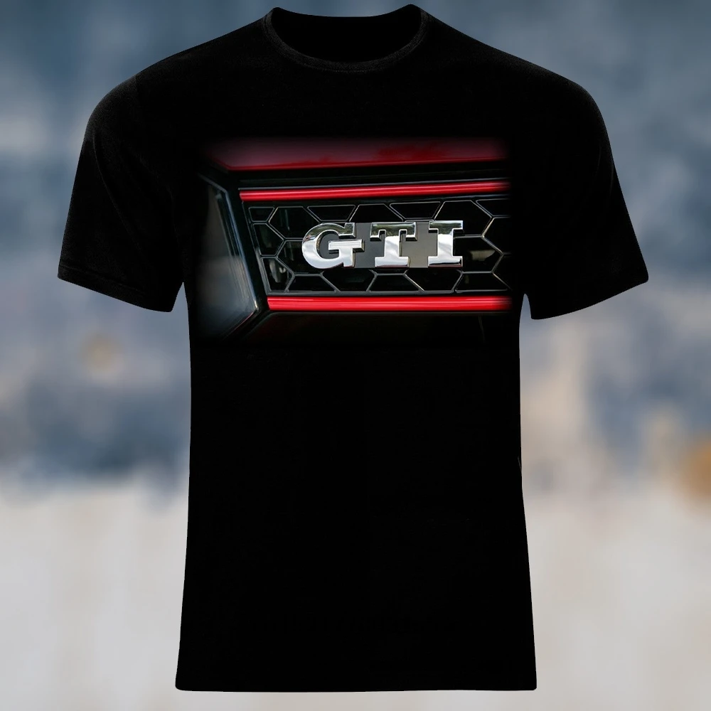 Мужская футболка GTI Racing Grand Tourer модные топы с принтами черная wo men|Мужские