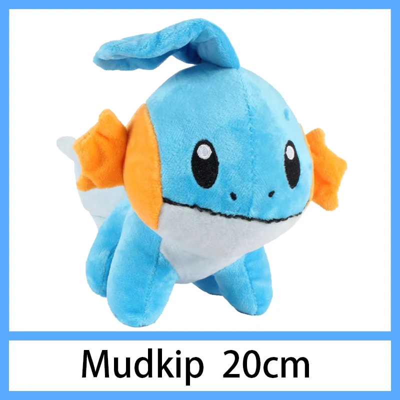 Пикачу Squirtle Charmander Bulbasaur Eevee Jigglypuff Mewtwo плюшевый снорлакс кукла мягкая чучела Подвеска Дети Детские игрушки Подарки - Цвет: Mudkip 20cm