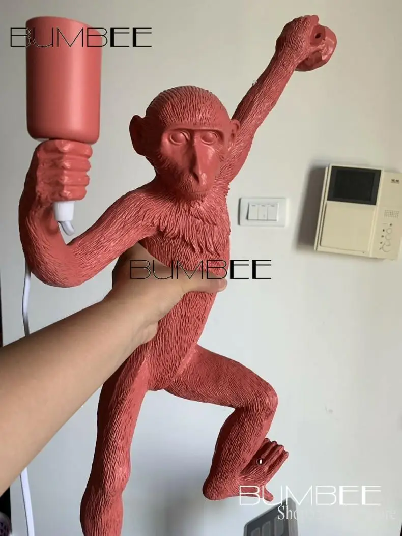 Ретро-лампа в форме обезьяны итальянского дизайна люстра для спальни Подвесная