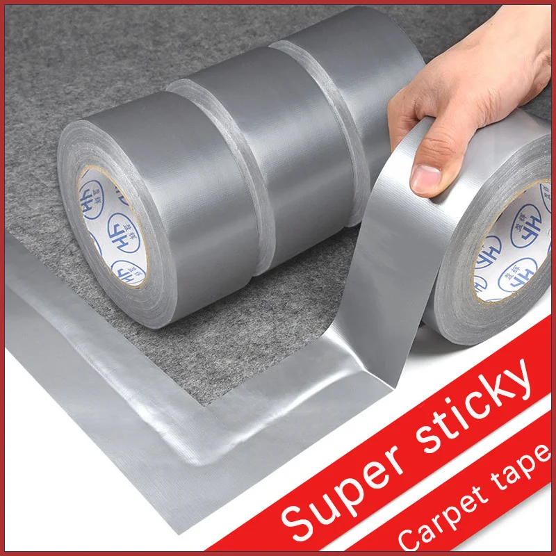 

Super Sticky Cloth Duct Tape Carpet Floor Waterproof Tapes High Viscosity Silvery Grey Adhesive Tape DIY Home Decoration 10meter