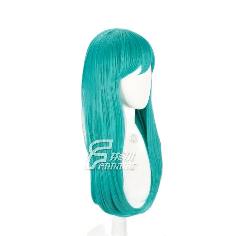 Парик для косплея Bulma/Buruma 65 см зеленые кудрявые синтетические парики