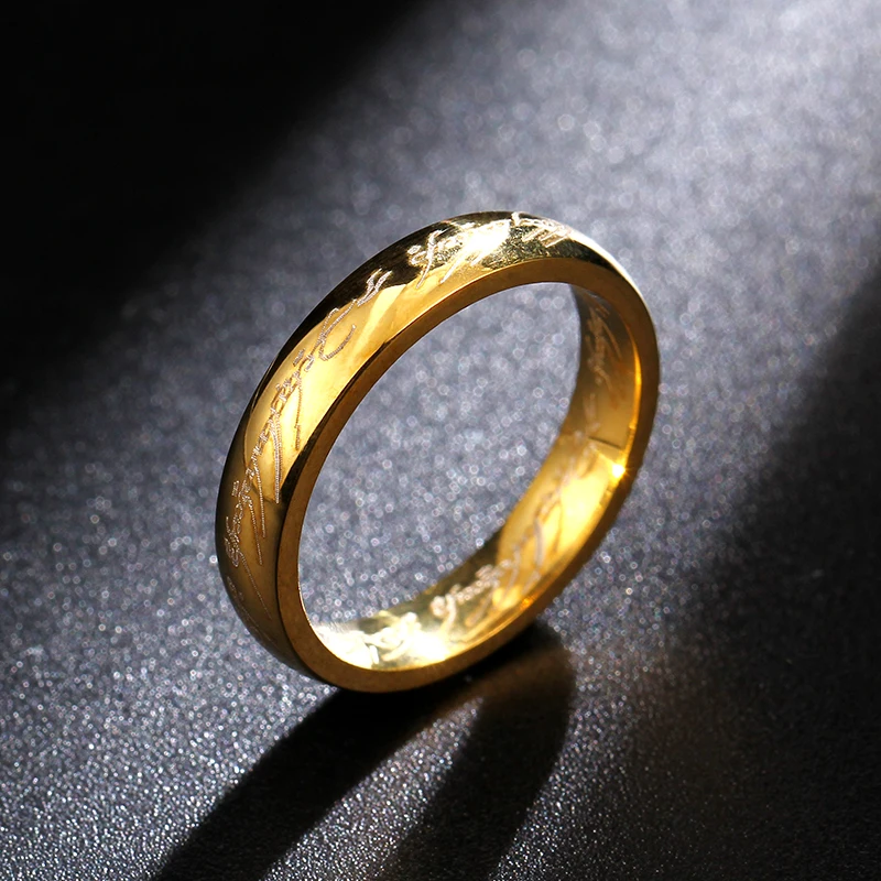 JR2006Gold 4mm 4 мм 2 мм золото титановая сталь пара кольцо для мужчин и женщин - Цвет основного камня: JR2006Gold 4mm