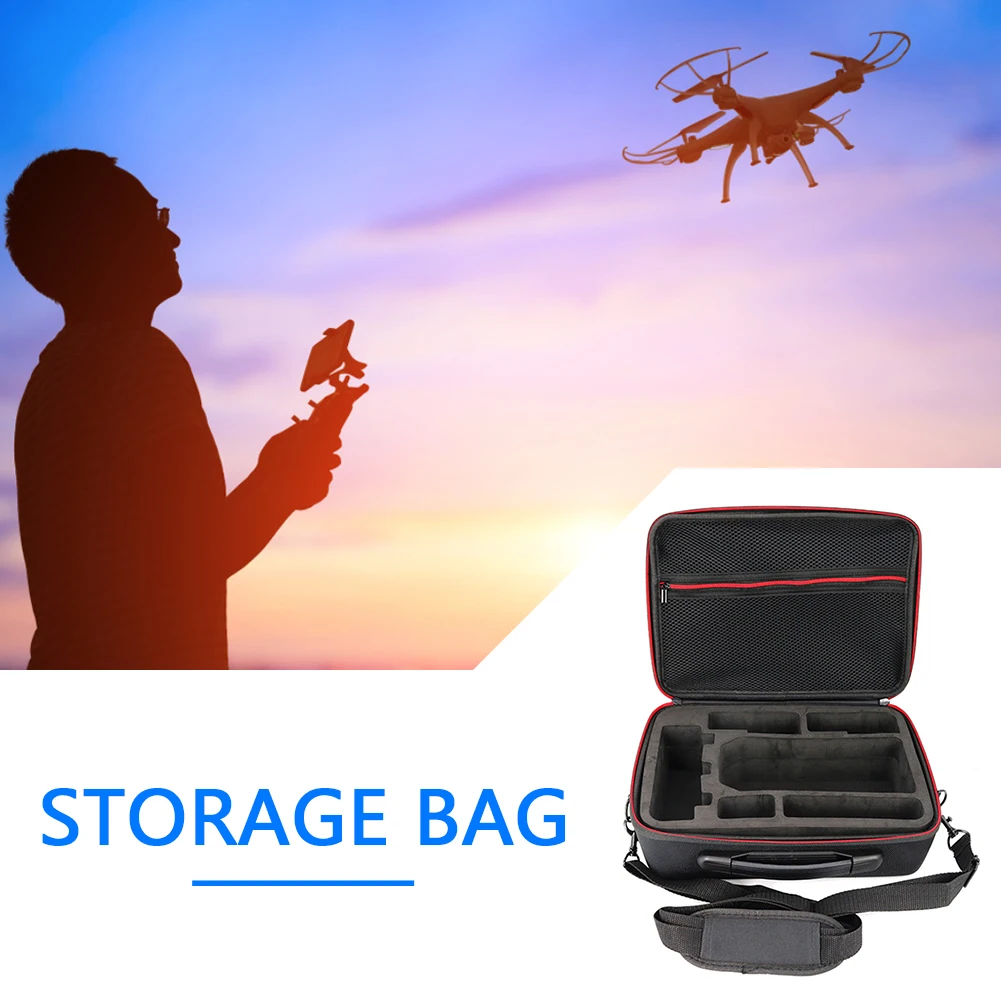 

Black Portable Waterproof Drone Carrying Shoulder Handbag For DJI Mavic Pro Shockproof UAV Storage Box Pouch With Shoulder Strap