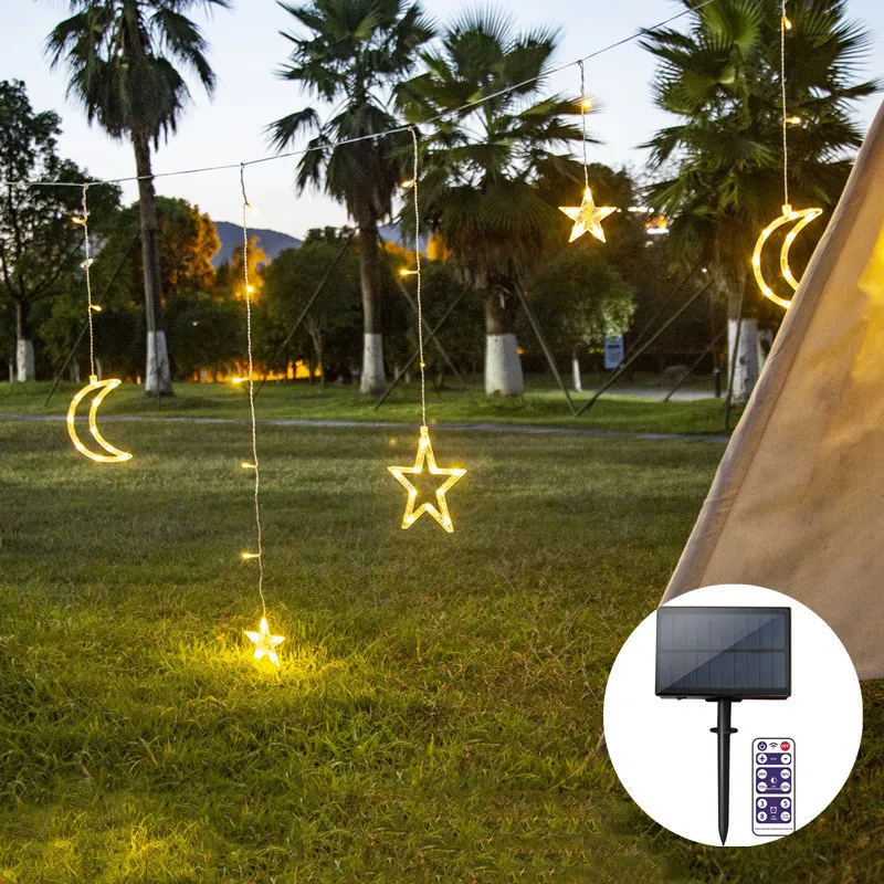 

Garden Solar Lights, Waterproof String Lights Starry Sky and Moon Pattern Surround Decorative Lights Chrismas Decoration