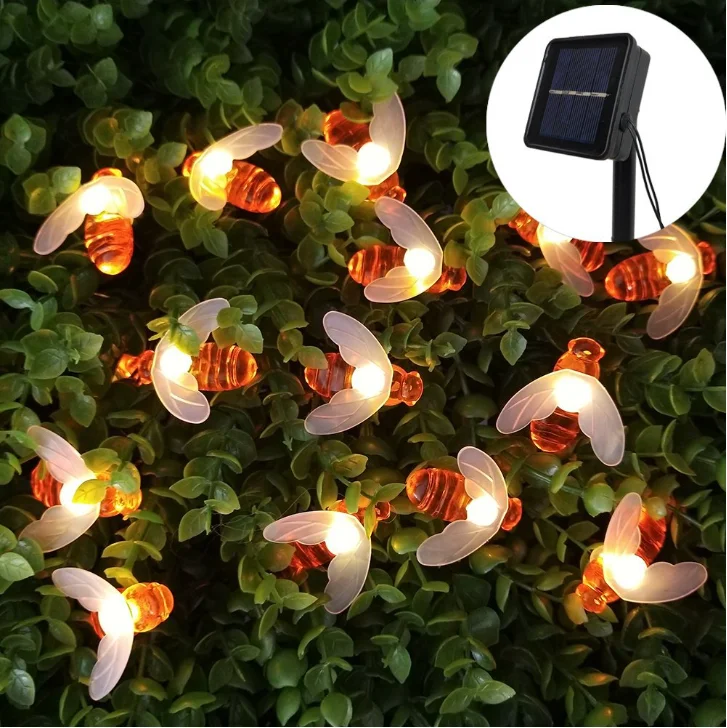 Светодиодный солнечные светильники для сада фея Мёд пчелы 20 светодиодный S 30