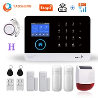 wifi gsm wireless smart home burglar security alarm system with outdoorindoor strobe siren smart life tuya app remote control