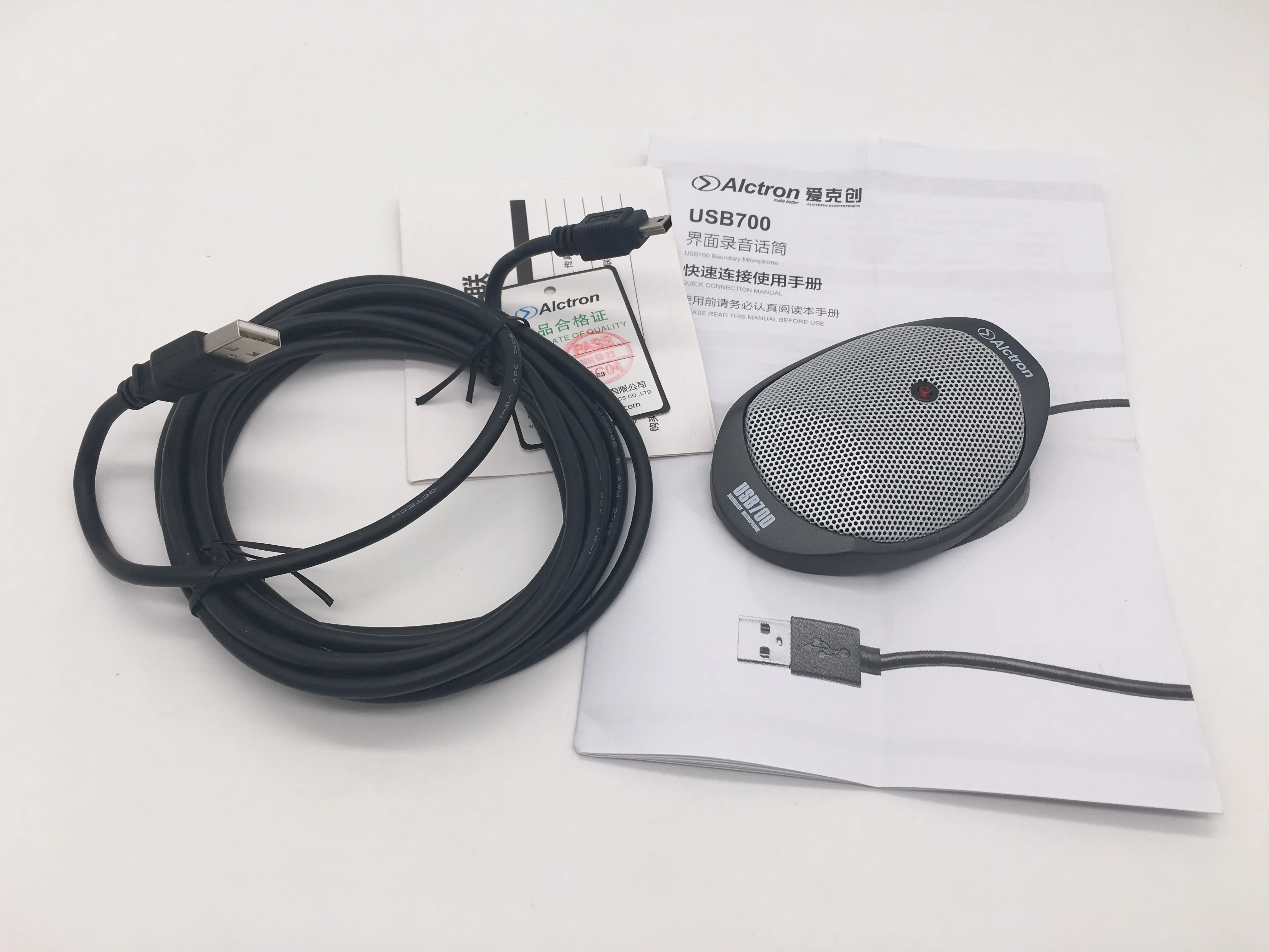 USB-конденсаторный микрофон Alctron USB700 для записи границ рабочего стола со