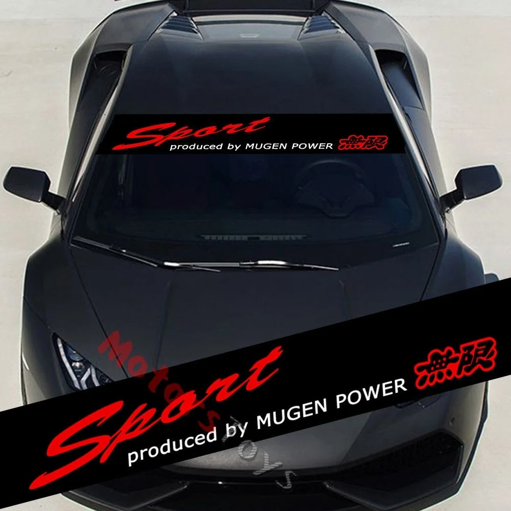 

For JDM Sport Mugen Power HF Sun Visor Windshield Vinyl Auto Car Sticker Decal