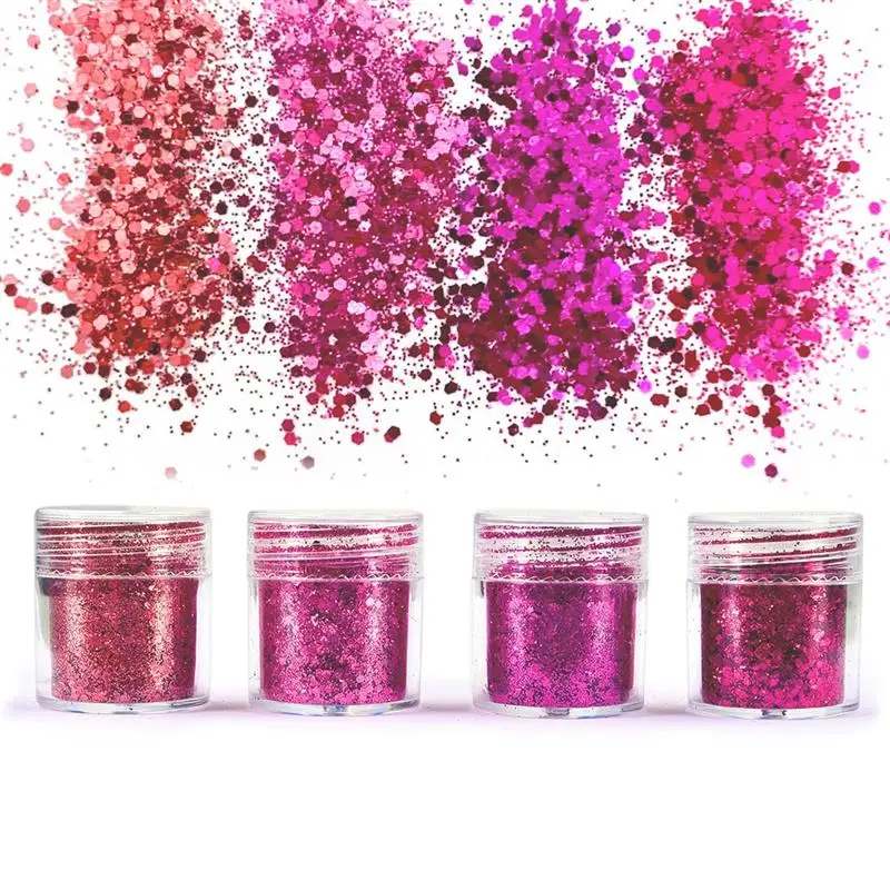4 шт полимерные ювелирные наполнители шестигранные блестки Bling наполнение УФ