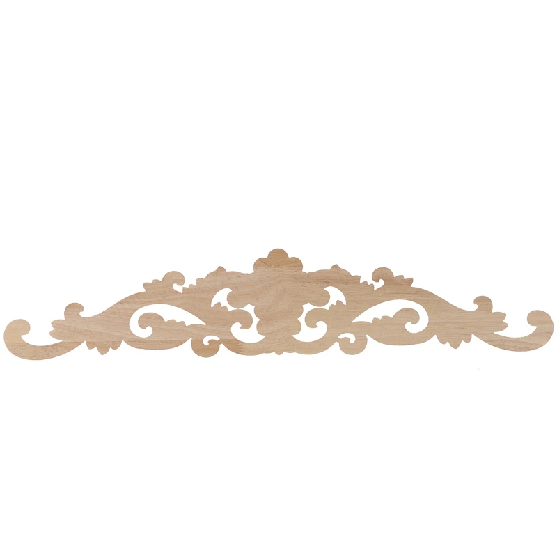 RUNBAZEF Неокрашенная древесина наклейки с резьбой угловая аппликация рама для