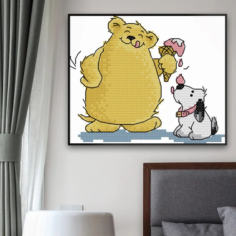 Набор для вышивки крестиком сумка сантола 11 карат с маленьким медведем покупок