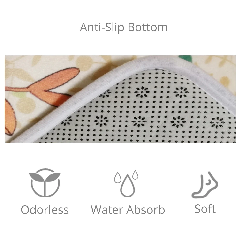 3D Stone Printed Doormat Bathroom Entrance Door Mat Non-slip Floor Water Absorption Home Decoration 50x80 cm | Дом и сад