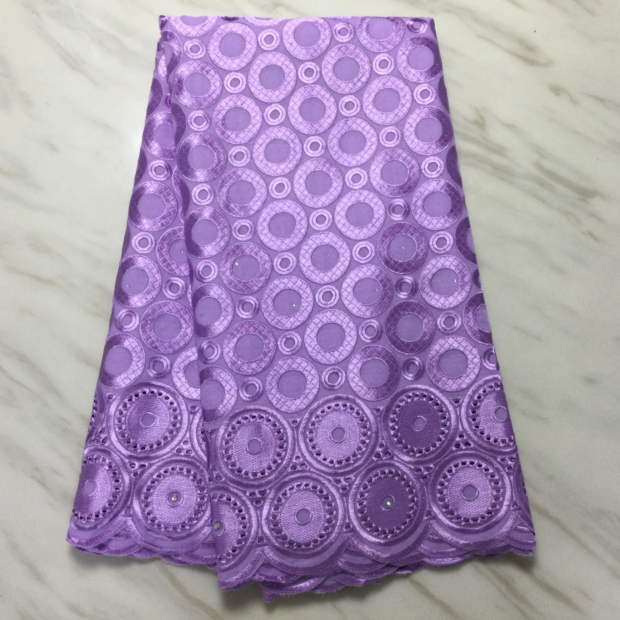 

New African Laces 2021 High Quality Purple Lace Fabric 5 Yards Embroidered Swiss Net Materials Pink Wedding French Lace Fabric