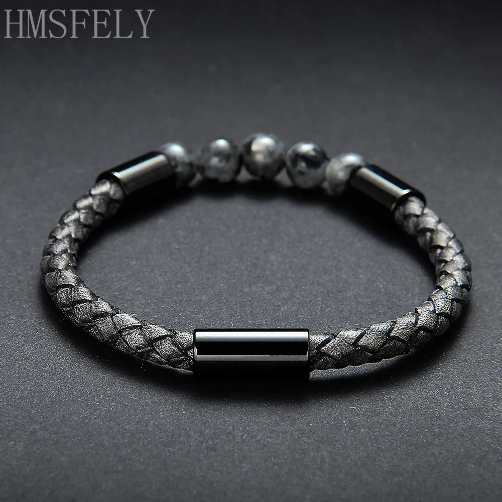 Браслет HMSFELY из натуральной кожи для мужчин и женщин веревочный браслет