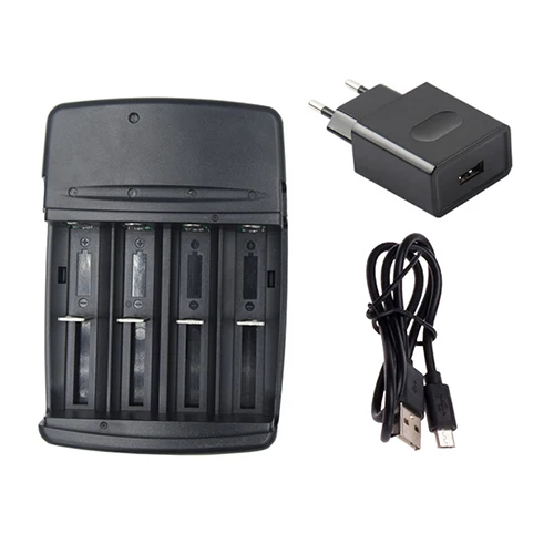 4 слота Смарт USB зарядное устройство A aa aaa AAAA C D N SC nizn зарядное устройство aa aaa зарядное устройство ni-zn - Цвет: USB cable EU plug
