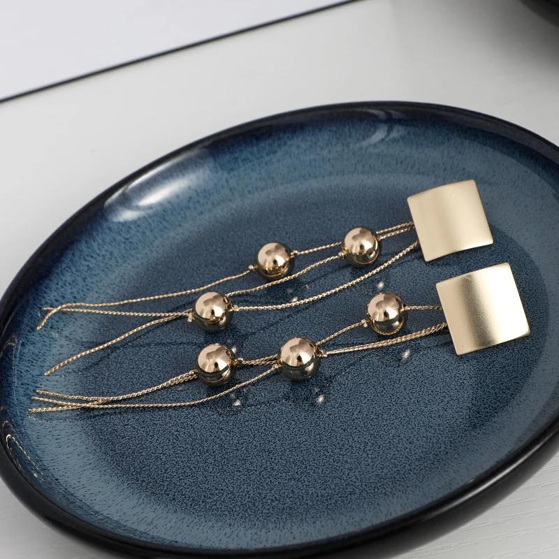 Серьги гвоздики из стерлингового серебра 925 пробы золота квадратной формы