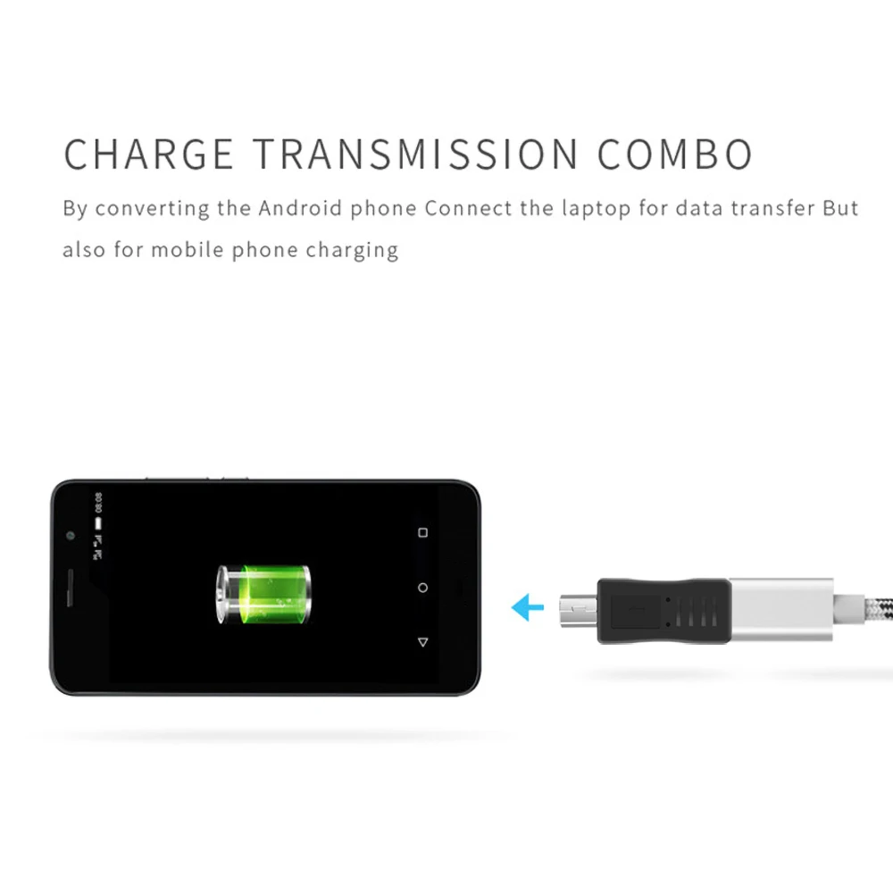 Адаптер KEBIDU с Micro USB на Mini гнездо штырь переходник адаптер для ПК телефонных