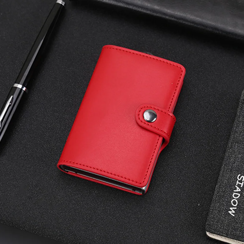 Кредитная карта, RFID держатели вытянутый дизайн мужской кошелек чехол для банковских карт сумка для денег короткий женский кошелек Тонкий портативный держатель для карт Hasp - Цвет: 5