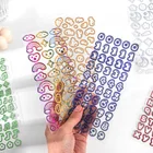1 шт. разноцветные буквенно-цифровые наклейки Keruan, радужные Золотые Горячие фольгированные наклейки для скрапбукинга, дневника, украшения для журнала, корейские канцелярские принадлежности