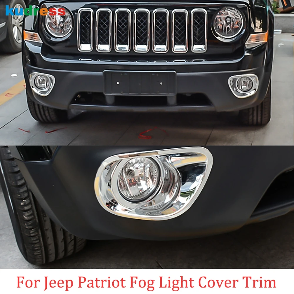 Для Jeep Patriot 2011 2012 2013 2014 2015 2016 2017 хромированный передние противотуманные фары