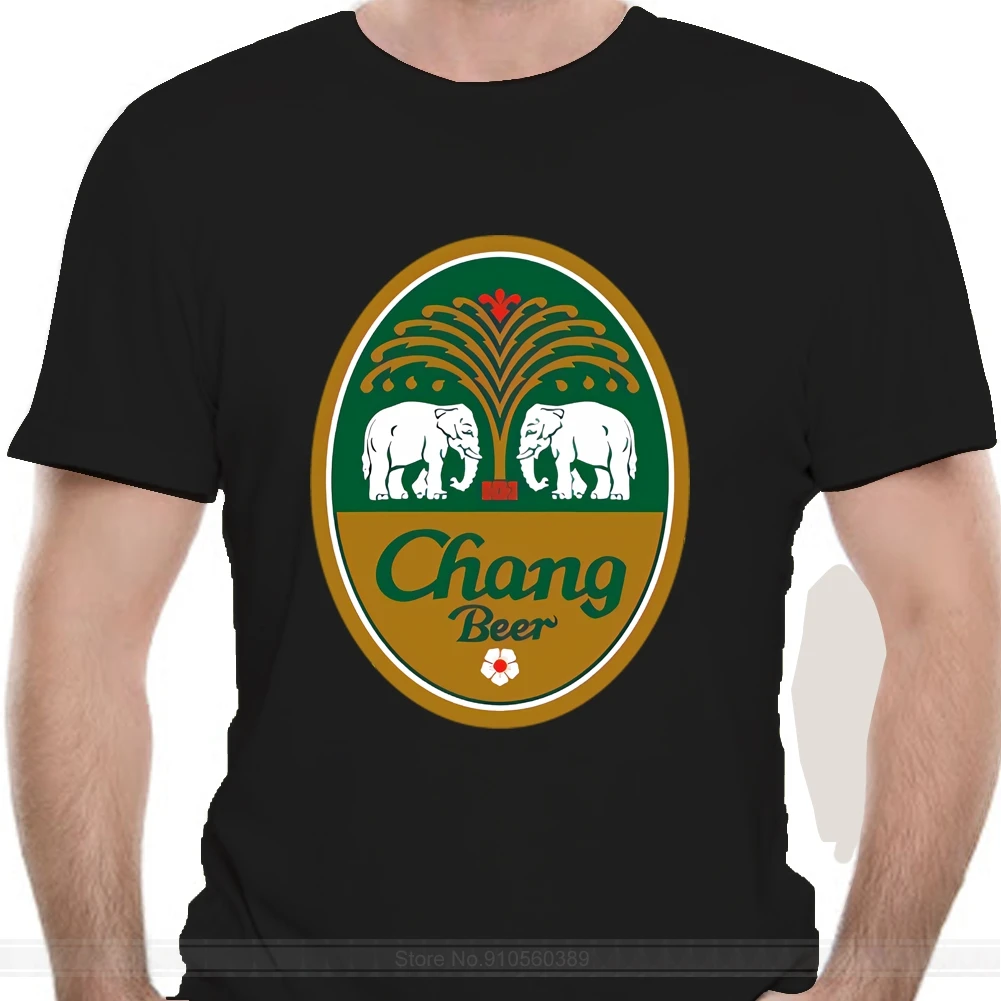 

MEN T SHIRT CHANG BEER THAILAND ELEPHANT 100 soft New Thai retro cotton tshirt men summer fashion t-shirt euro size