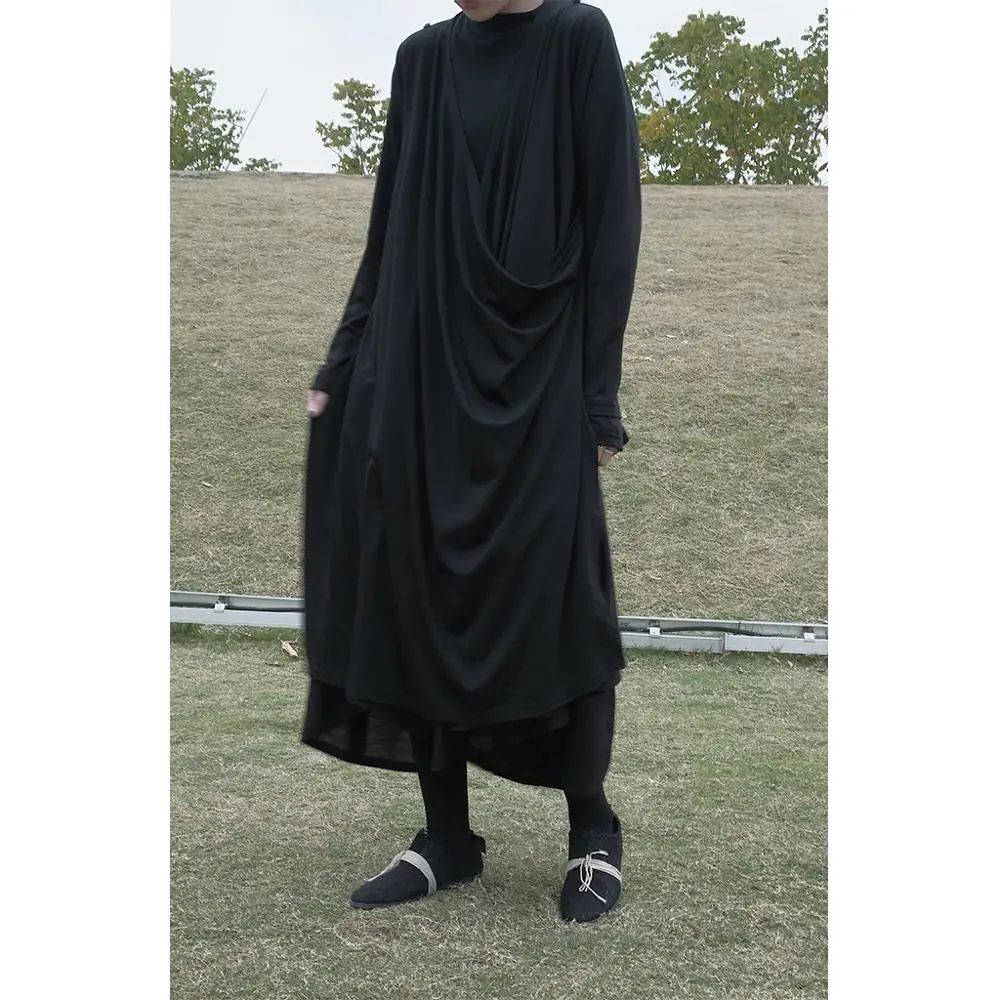 Темный Отдел новый маленький Маленький Авангард дизайн драпировка три носит