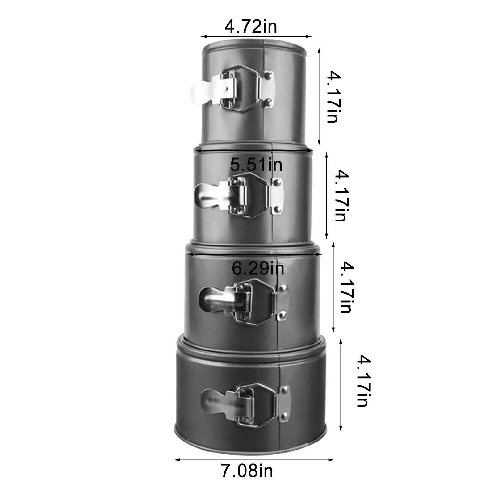 

4Pcs/ Set Cake Mold 4/5/6/7 Inch Round Shape Bread Baking Pan Mould DIY Cake Mold Non-stick Springform Stainless Steel Cake Pan