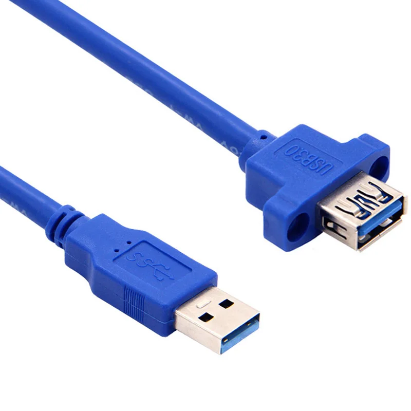 

USB3.0 Extension Cable USB 3.0 Cable Male to Female Extender Data Sync no Screw Panel Mount Connector for PC Printer Hard Disk