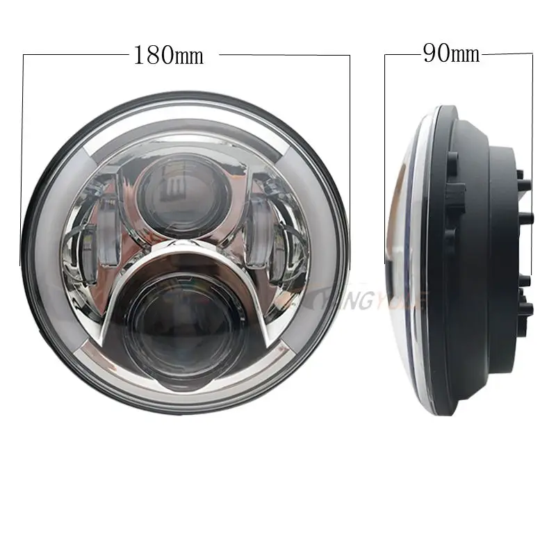 7 Inch Round LED Headlights Projection Headlight Kit for Jeep Wrangler JK TJ LJ lada niva 4x4 suzuki samurai Hummer H1 H2 | Автомобили и