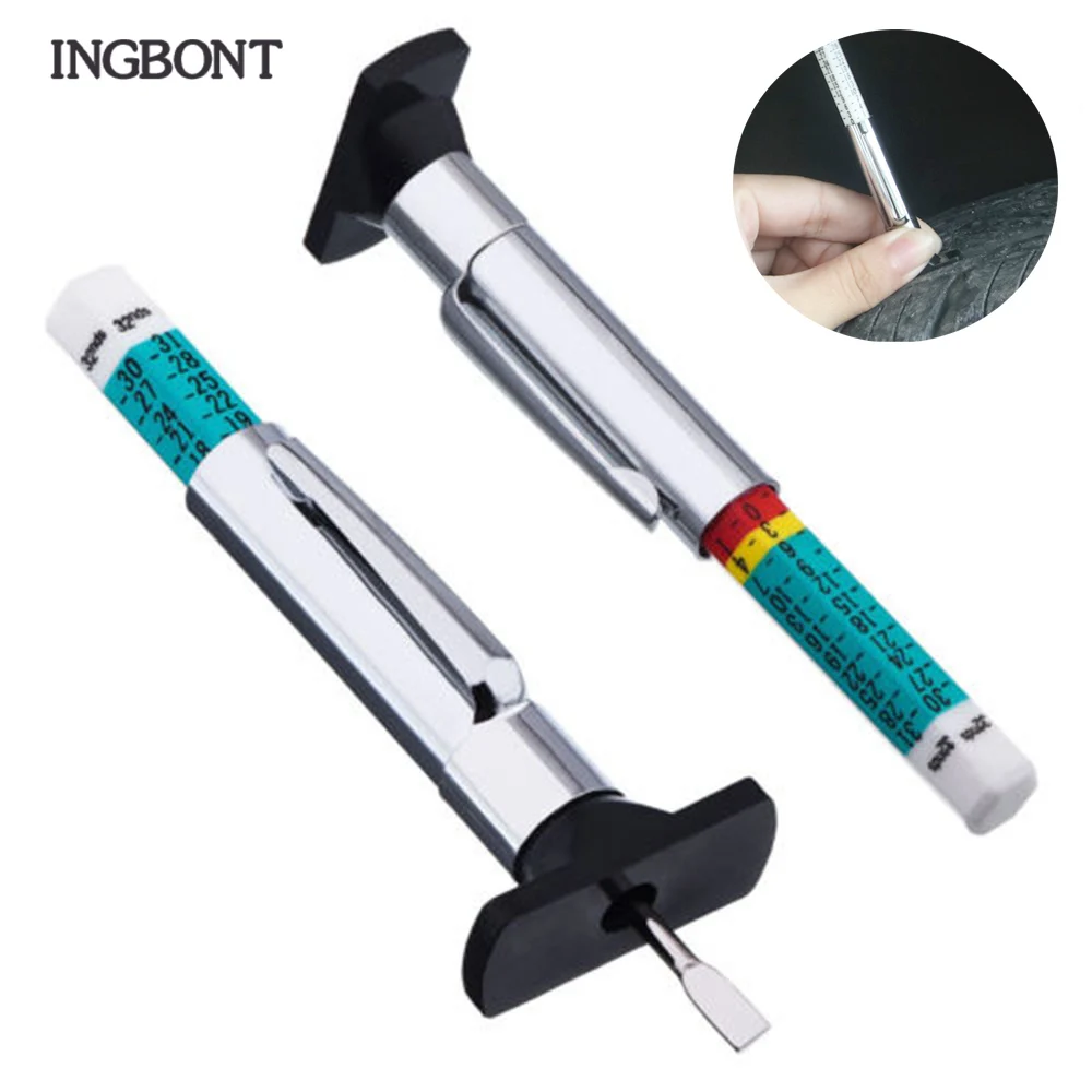 INGBONT Цвет шины для легковых автомобилей измеритель глубины шин цифровой прибор