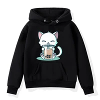 the cute corgi panda cat drinks milk tea hoodie toddler girl boy kids baby animal sweatshirts casual harajuku children warm tops