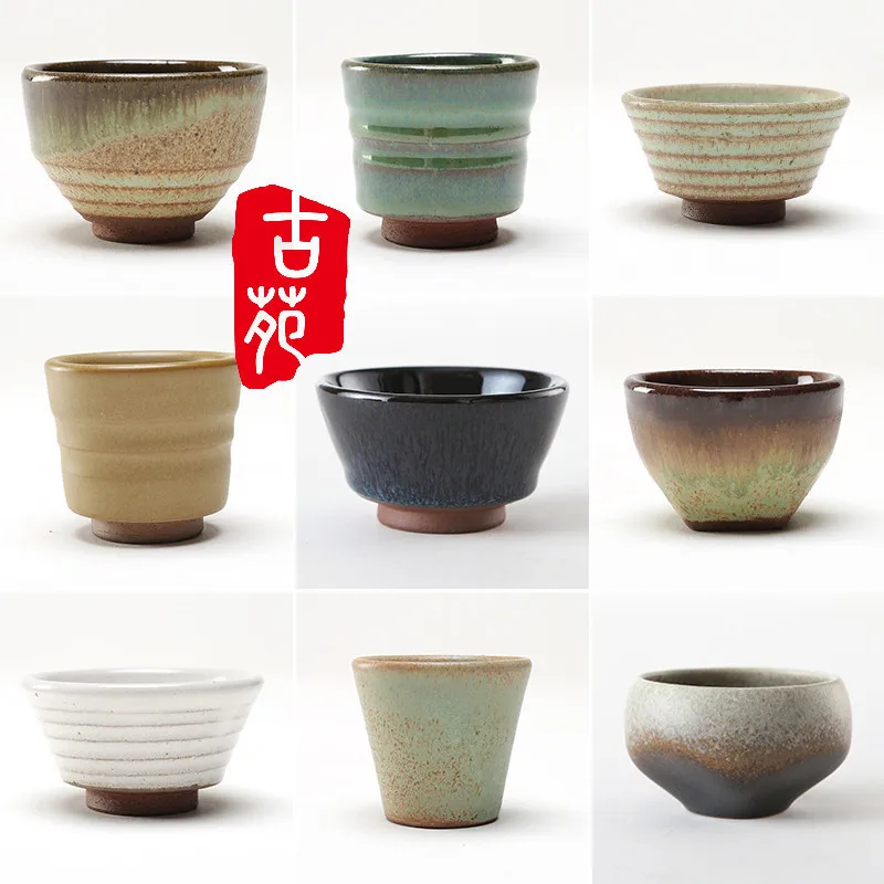 

Guopin Japanese-style Ceramic Teacup Handmade Boutique Pottery Tea Bowl Tea ceremony Accessories Portable Personal Single Cup