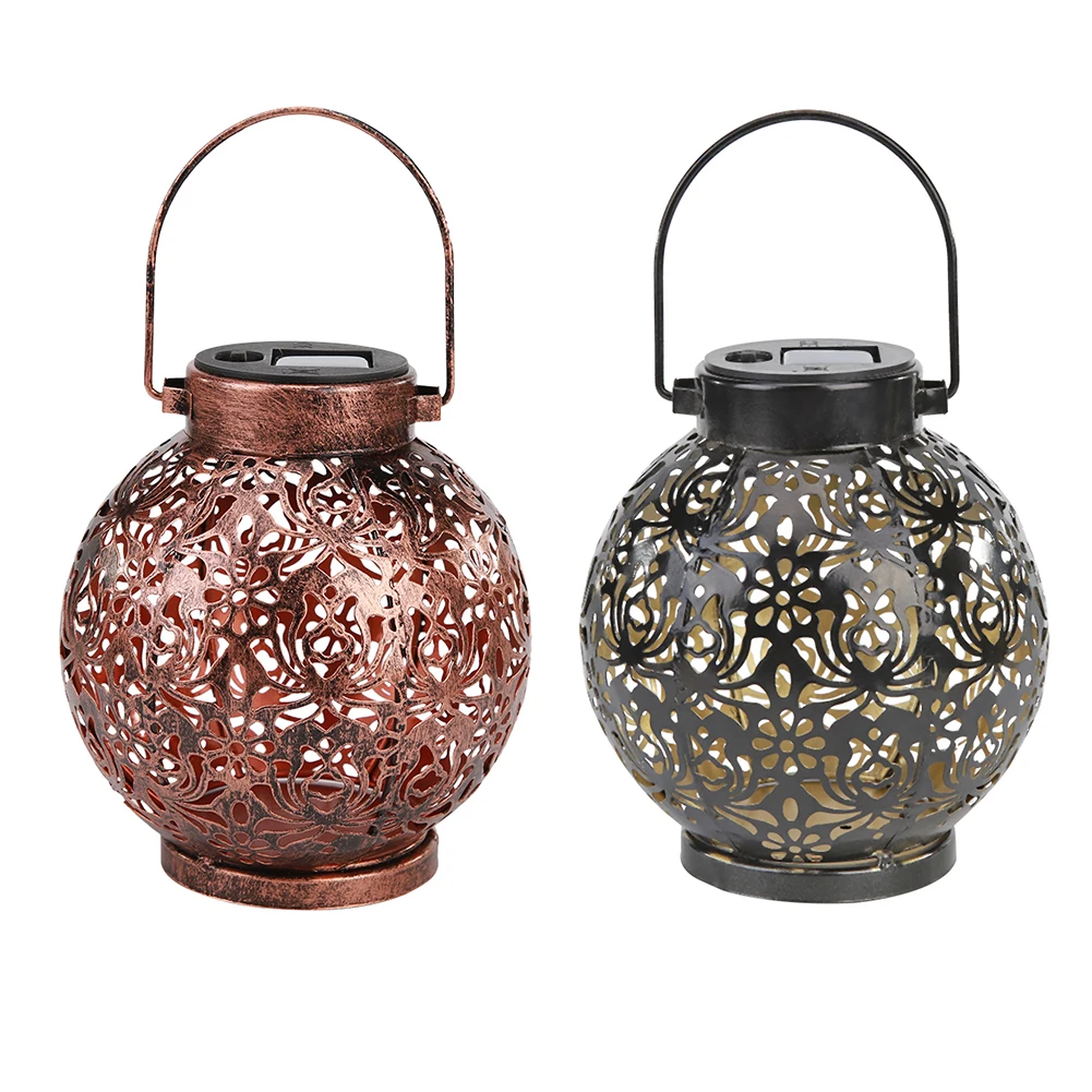 

Vintage Solar Lamp Solar LED Lantern Outdoor Garden Iron Hanging Lantern Lawn Path Landscape Decorative Light