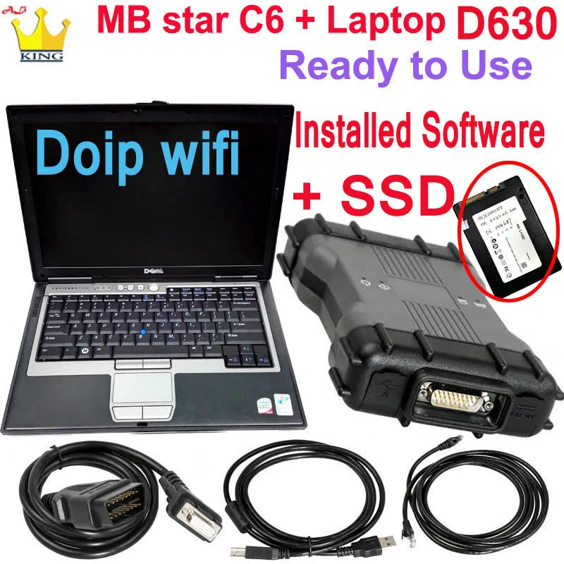 Диагностический инструмент MB Star C6 с поддержкой DOIP CAN программным обеспечением SSD
