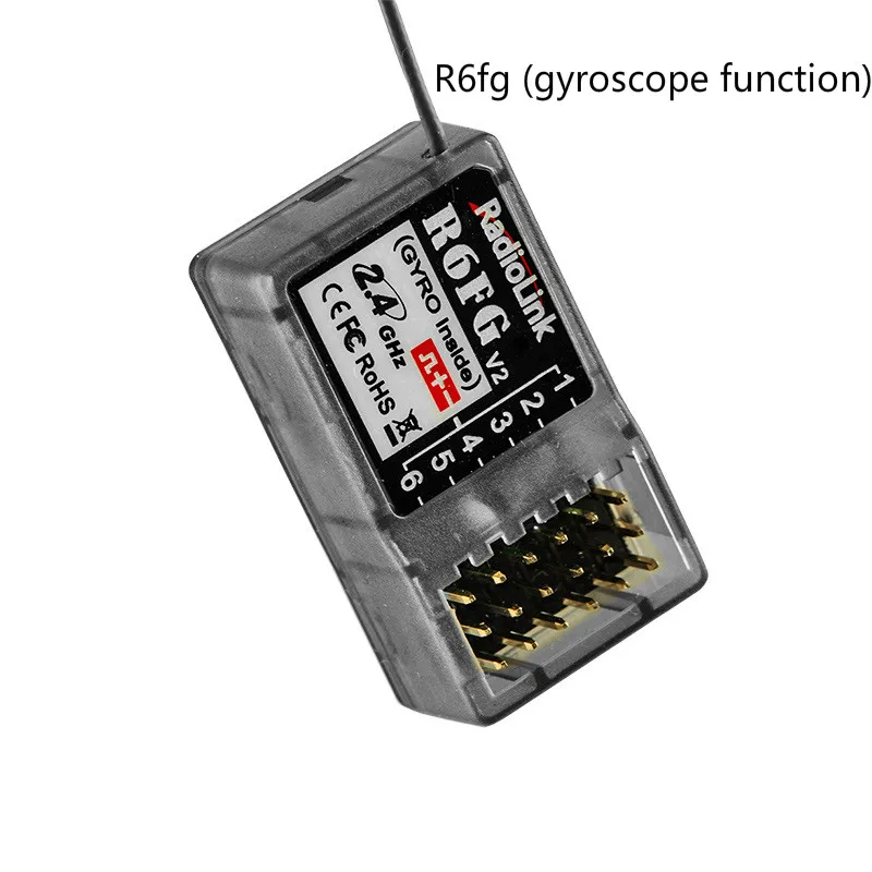 Receptor R6fg, Radiolink de 6 canales con funci&oacute;n girosc&oacute;pica para Rc4gs-2