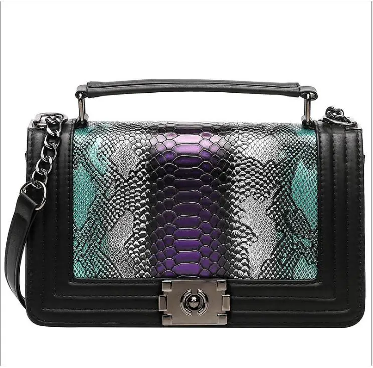 

Дизайнерский кошелек, женская сумка на одно плечо, роскошная Брендовая женская сумка, змеиная сумка через плечо для женщин, кожаные сумки, Sac...