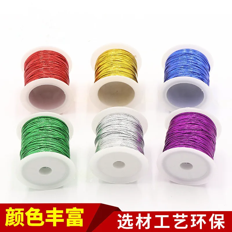 23 метра в рулоне золотая и Серебряная лента полая сделай сам веревка для ярлыков