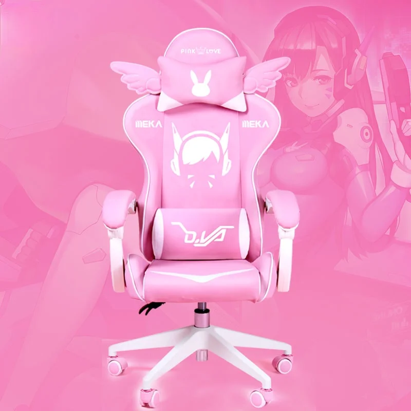 

2021 Computer chair Color chair office chair Bedroom chair Lovely chair pink chair gaming chair silla game girl chair Live chair
