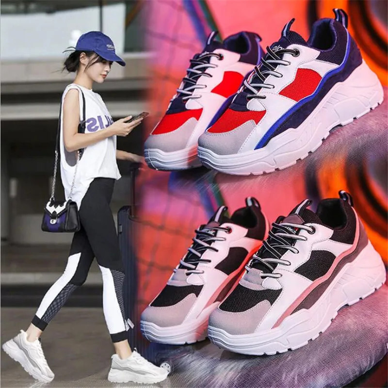 Прямая поставка Женский Повседневная обувь 2019 г. Осенняя женская из сетчатого