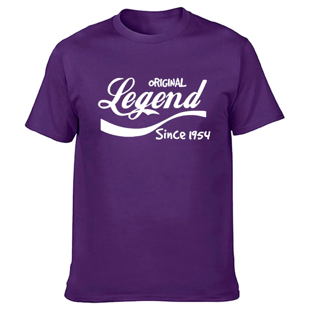 

Fashion Legend Since 1954 T-Shirt Funny Birthday Gift Top Dad Husband Brother Cotton Tshirt Men Clothing Short Sleeve Tops Tees