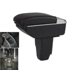 Автомобильный подлокотник для Peugeot 206 206 + 207 Compact 2005-2013, центральный подлокотник из искусственной кожи, центральная консоль, контейнер для хранения, подставка для чашки