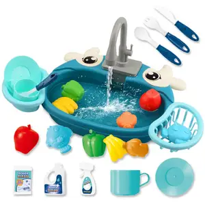 Children Sink Dishwashing Set Toy Kid Simulated Kitchen Toy Set Educational Toys Toddlers Wash Suit Kitchen Pretend Play Toy
