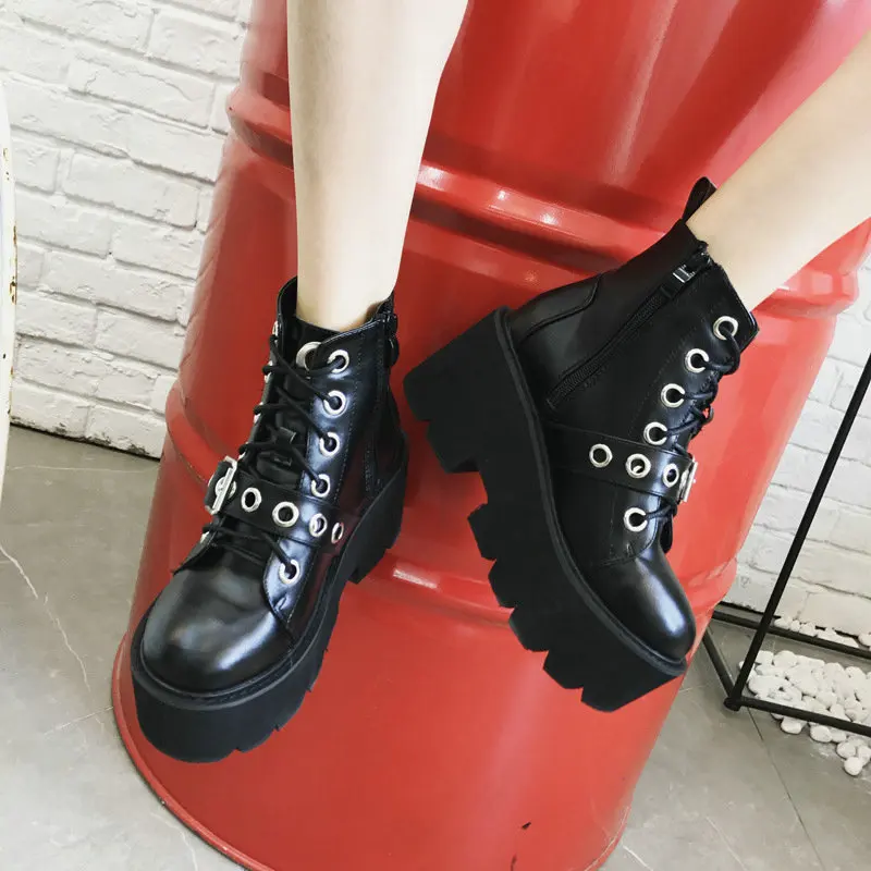 Новинка 2020 зимние мотоциклетные ботинки с пряжкой женские ботильоны в