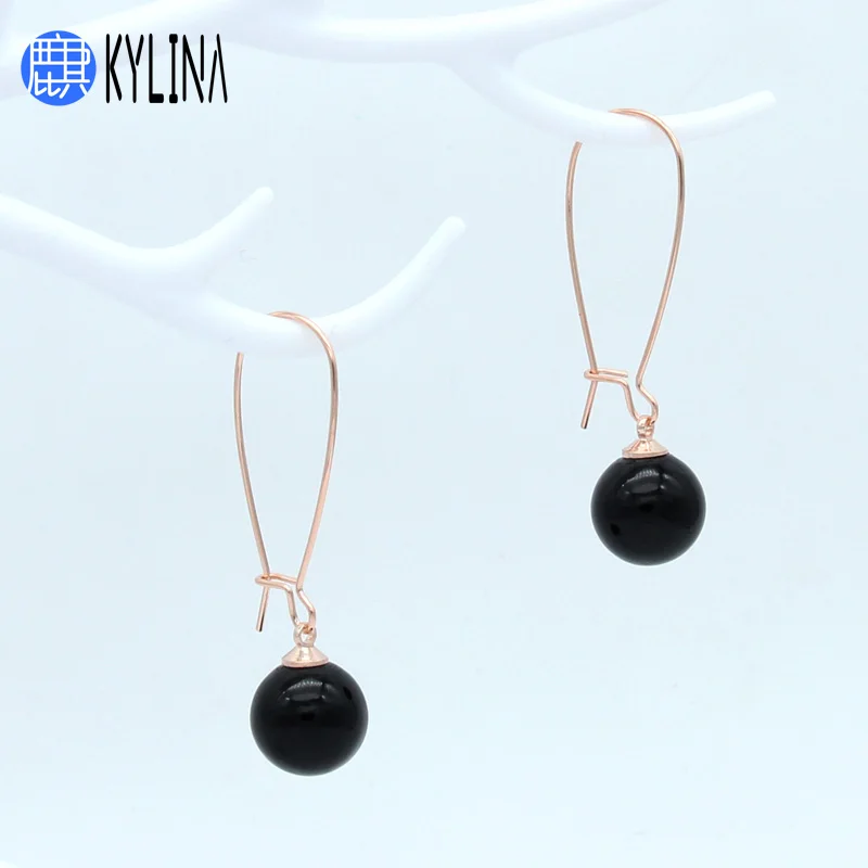 Женские этнические круглые серьги KYLINA 7 цветов подвески с имитацией жемчуга