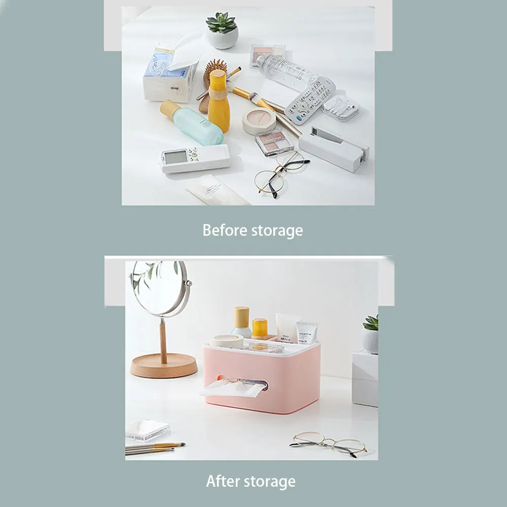 

Настольный ящик для хранения, однотонный, с возможностью вытягивания, многофункциональный, большой вместимости