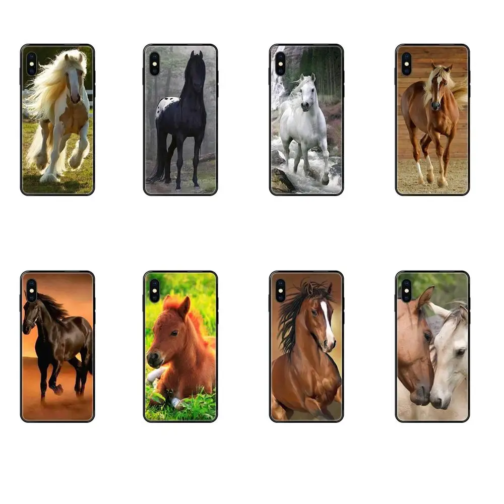 Мягкие чехлы для мобильных телефонов с изображением животных лошади оригинал