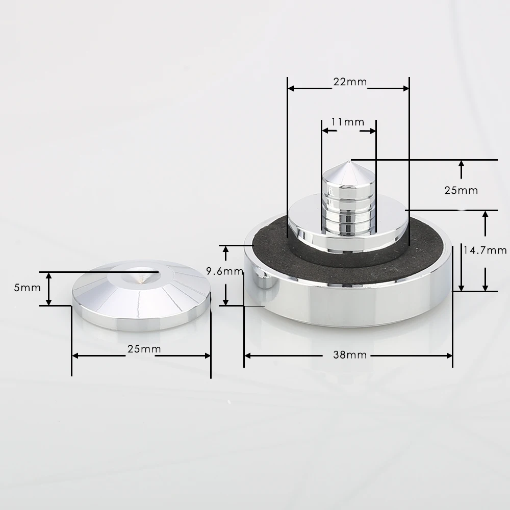 4xchrome колонка с изолирующими ножками латунный конусный поворотный усилитель|speaker
