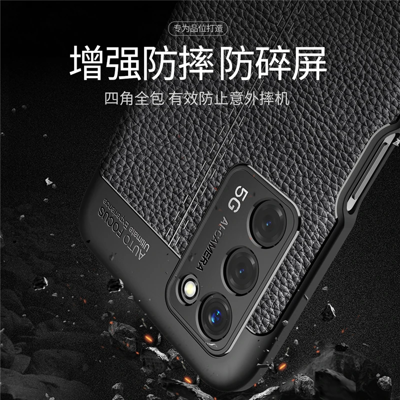 for cover oppo a55 5g case for oppo a55 5g shockproof tpu bumper soft silicone leather phone back cover for oppo a55 5g case free global shipping