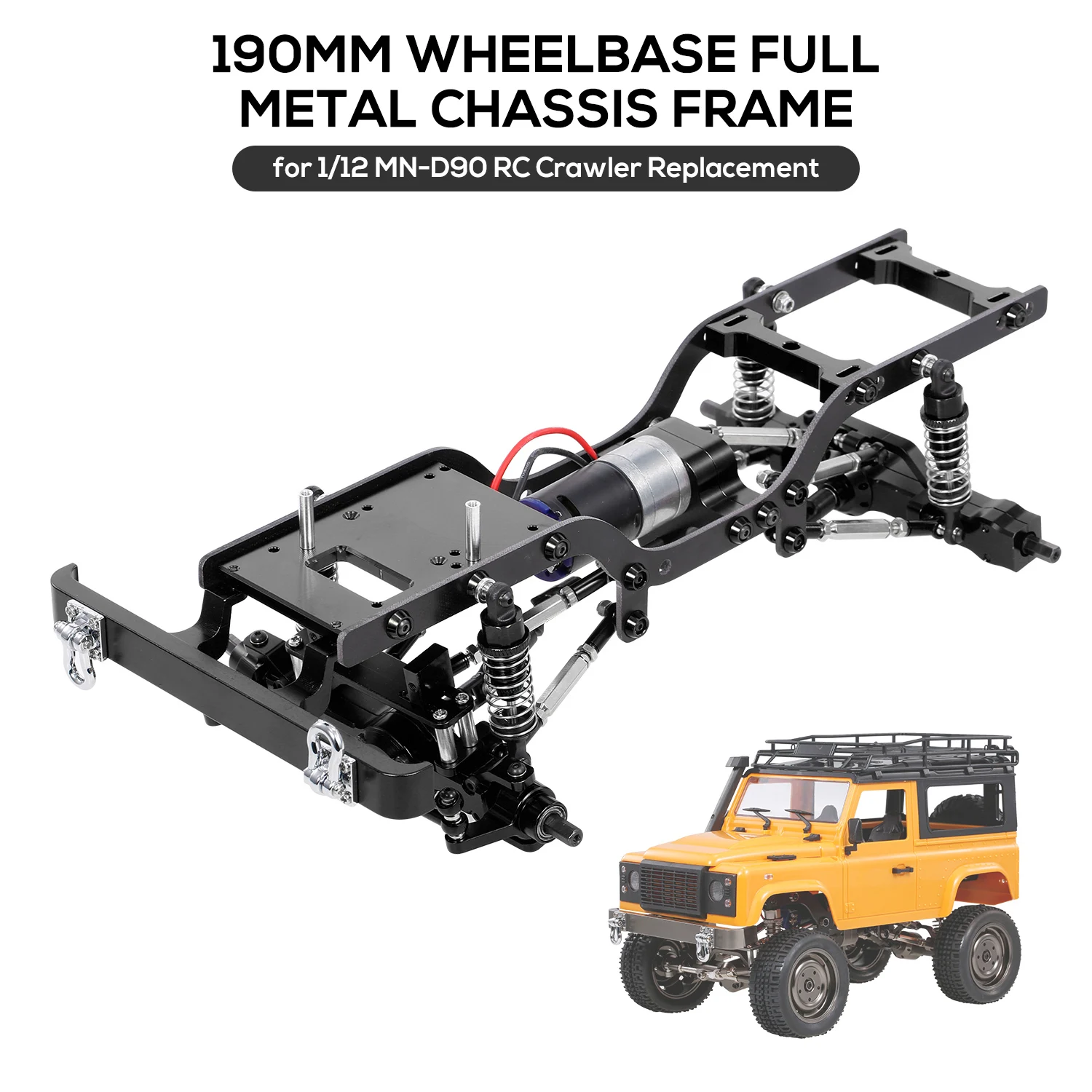 Детали для замены 190 мм цельнометаллическая колесная база рама шасси с 370